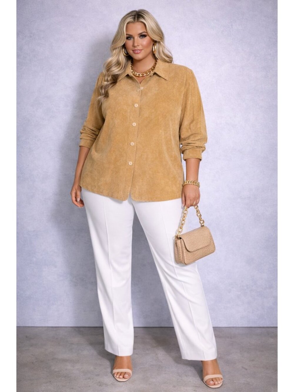 St. John’s Bay Washable Suede Jacket Women 2X Tan Button Front Soft Leather Coat
